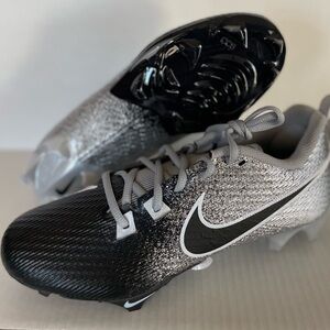 New Nike Cleats Vapor Edge Speed 360 2 Football Size 10.5 Men Black Silver White